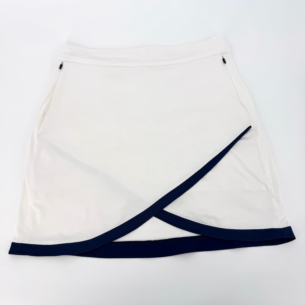 Peter Millar White Navy Golf Skort Women size S